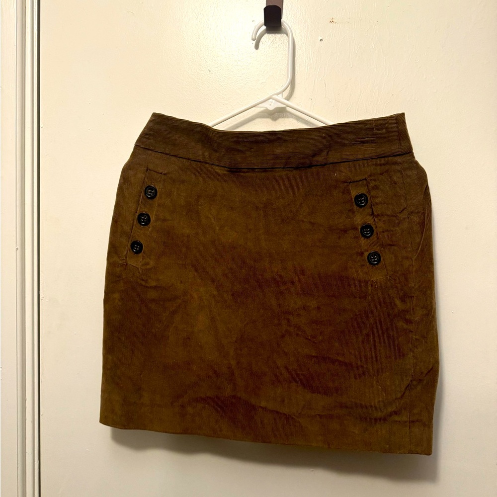 Banana Reublic dark brown corduroy skirt